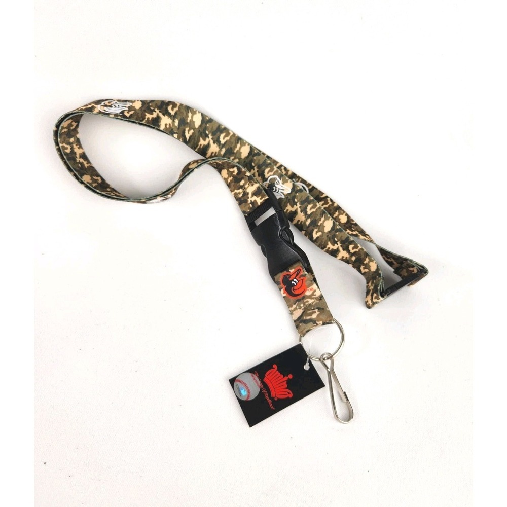 NWT Baltimore‎ Orioles Baseball Breakaway Lanyard w/ Detachable Buckle Camo LOGO